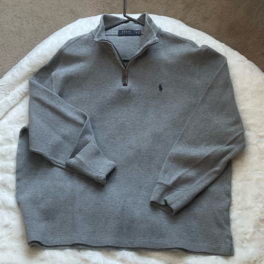 Polo by Ralph Lauren Men's Zip-Up Sweater in Gray